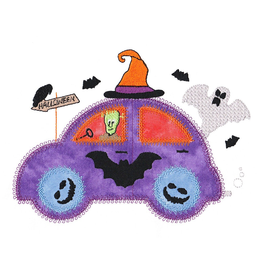 Bat Cute Car - Digital Download - craft pattern by V-Stitch Designs