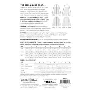 Quilting Elissa Bella Quilt Coat Pattern