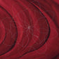 Rotated pointed bracket floral quilting motif stitched on red fabric