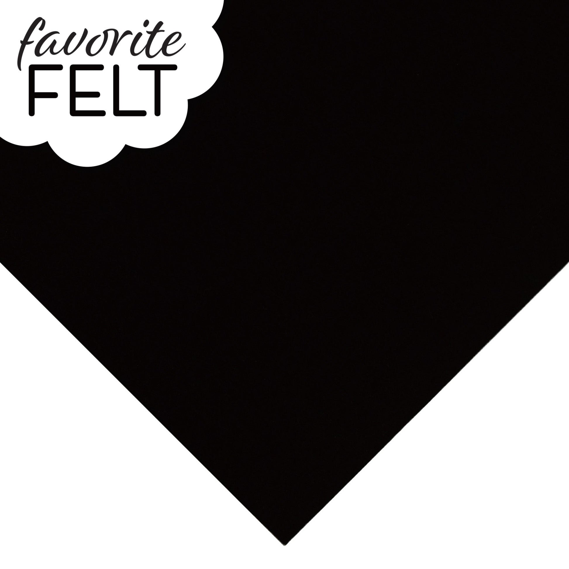 OESD Favourite Felt 8 x 12 inch polyester felt sheet in Black for machine embroidery