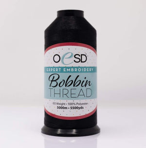 OESD Bobbin Thread 100% Polyester 60wt 5000m Black