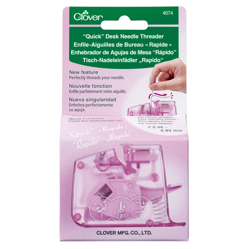 Clover 'Quick'  Desk Needle Threader Pink