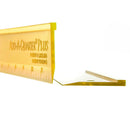 Yellow ruler with 'Add-A-Quarter Plus' text on a white background