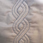 Cable 3  lines sample on silver fabric