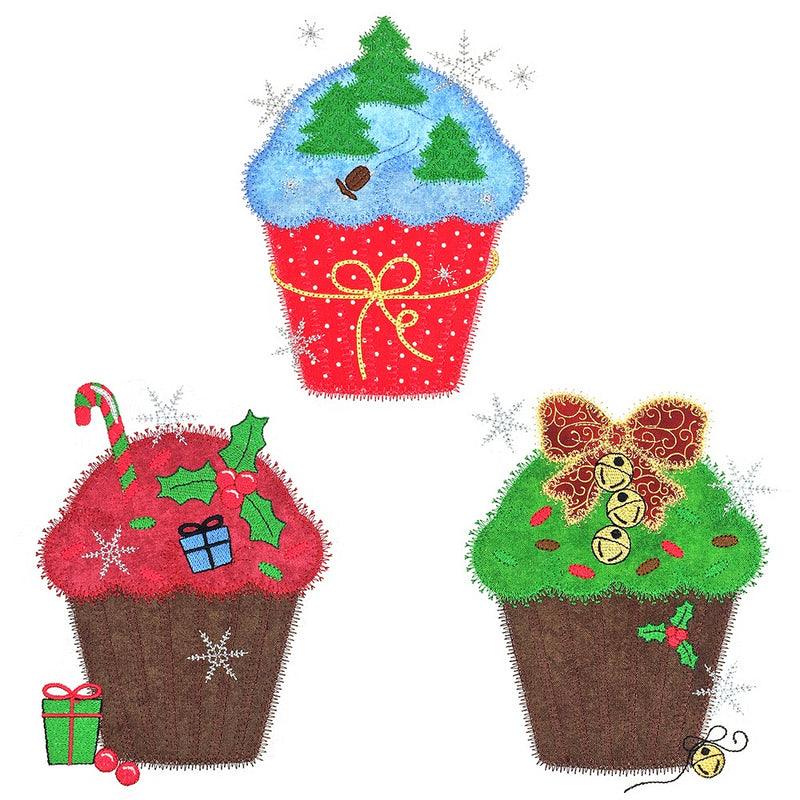 V-Stitch Designs Christmas Cupcakes -Digital Download