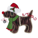 V-Stitch Designs Christmas Gingham Dog - Digital Download