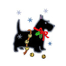 V-Stitch Designs Christmas Scottie Dog - Digital Download