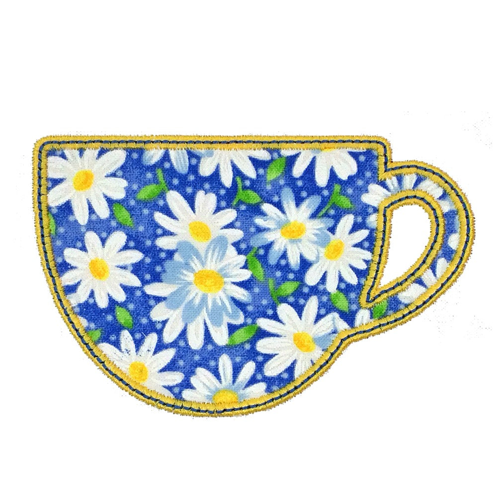 Coffee and Tea Medley set 1 -Digital Download - craft pattern by V-Stitch Designs - detail view