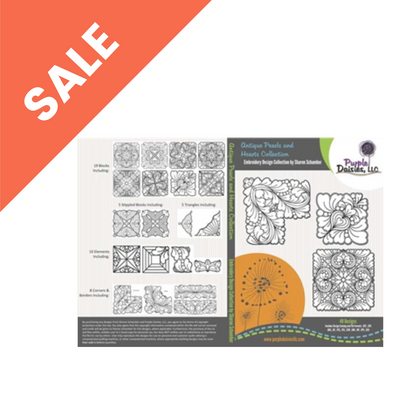 Purple Daisies Antique Pearls and Hearts by Sharon Schamber