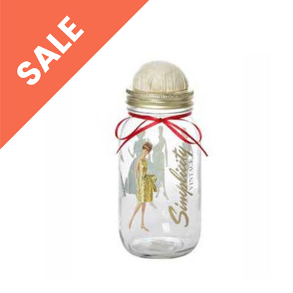 Vintage Storage Jar with Pin Cushion Top - Plain - craft pattern by Simplicity