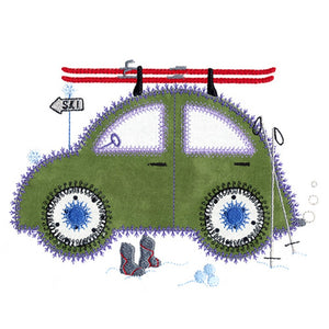 V-Stitch Designs Cute Car single 5 - Digital Download