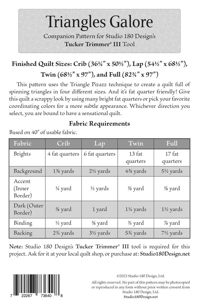 Studio 180 Triangles Galore Pattern