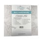 Emmaline Bags Hardware Starter Kit flat packaging front in Nickel finish with botanical debossed design
