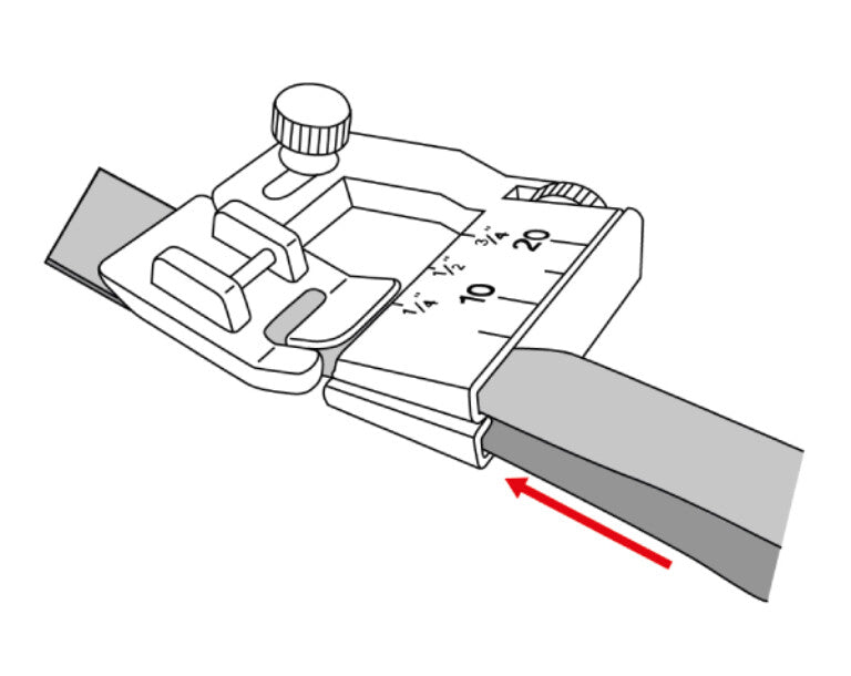 Bernette Adjustable Binder Attachment for Unfolded Bias Tape B77 B79