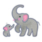 V-Stitch Designs Elephant Family set -Digital Download