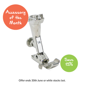 Bernina Foot 14 Zip With Guide Legacy Models - presser foot for Bernina machines