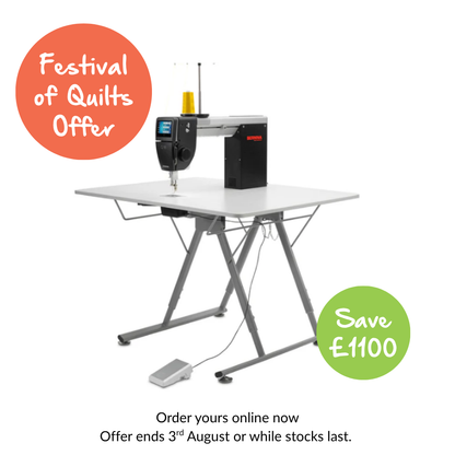 Bernina Q16 Longarm Quilting Machine with Height Adjustable Folding Table