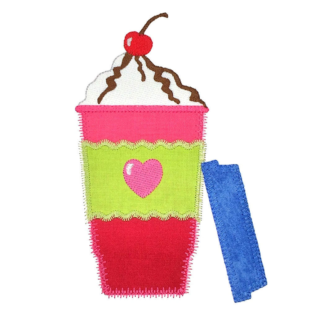 Coffee and Tea Medley set 2 -Digital Download - craft pattern by V-Stitch Designs - detail view