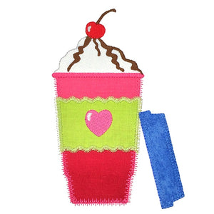 Coffee and Tea Medley set 2 -Digital Download - craft pattern by V-Stitch Designs - detail view