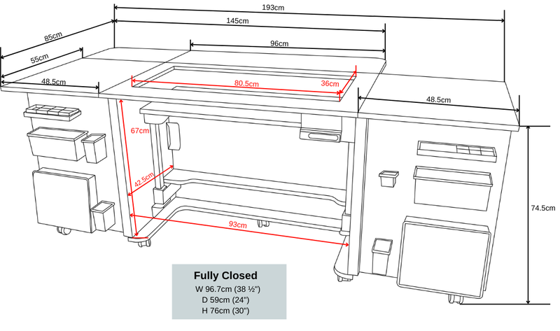 Horn Geni-e Super Maxi Cabinet Electric Lift