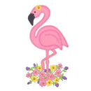 V-Stitch Designs Flowery Flamingo - Digital Download