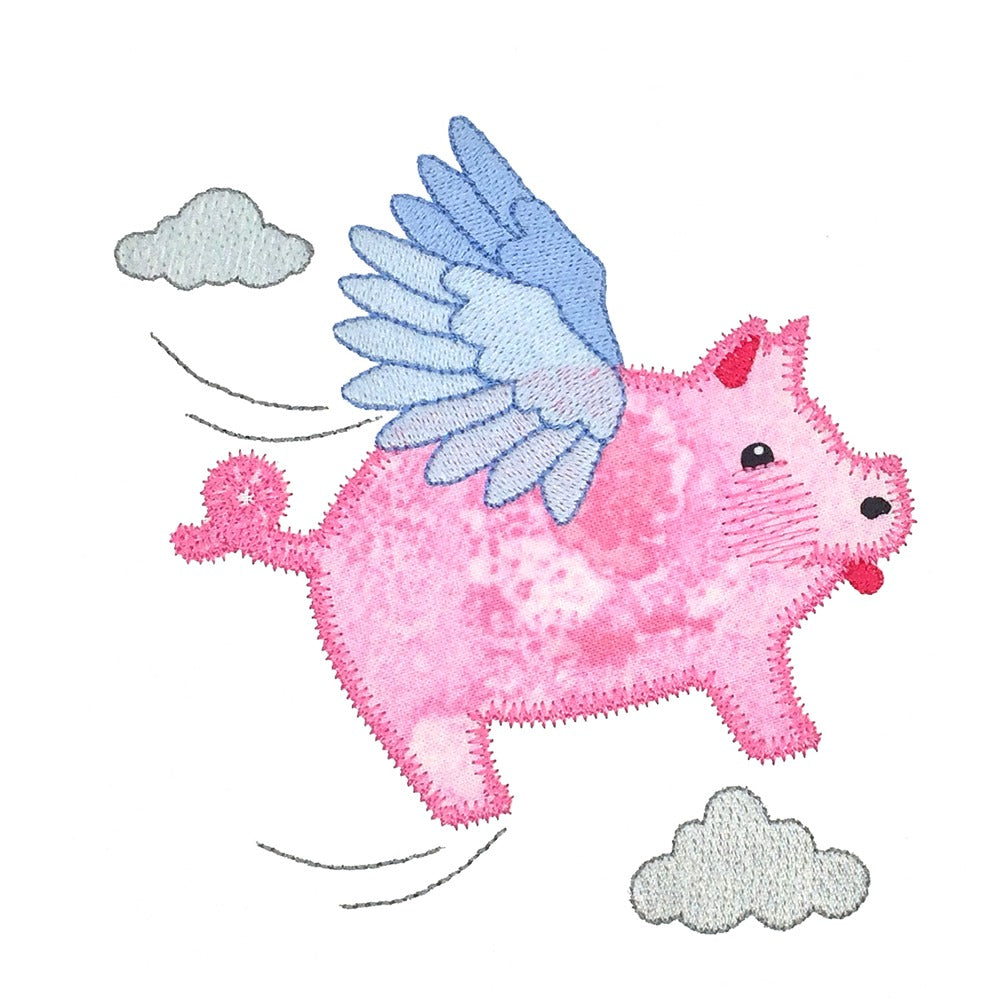 Flying Pig - Digital Download - craft pattern by V-Stitch Designs