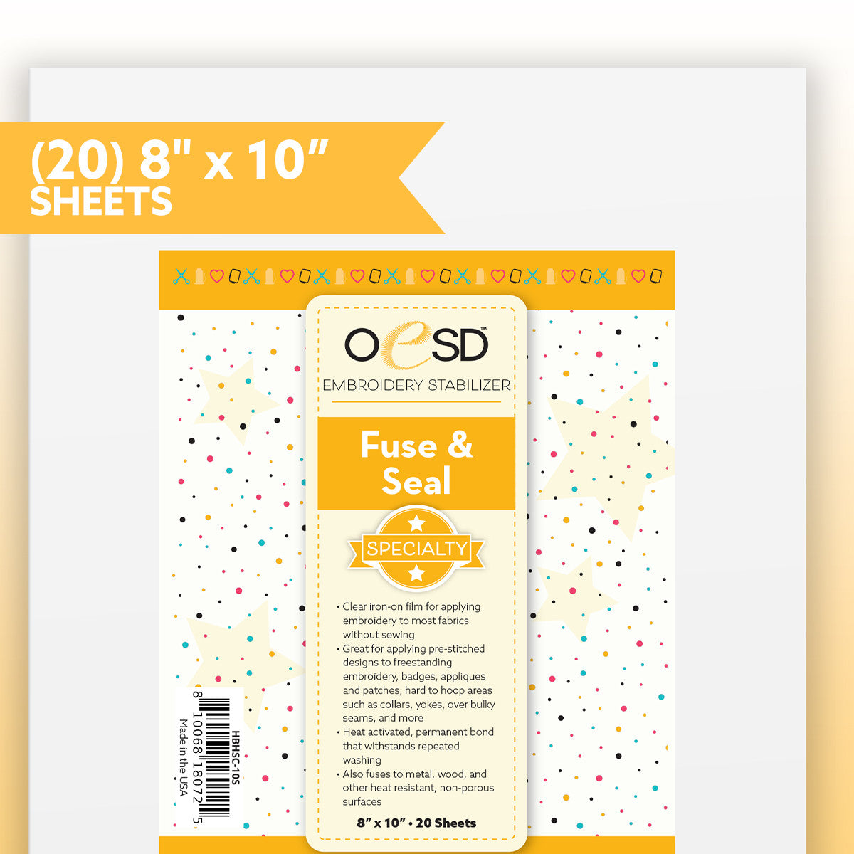 Fuse n Seal Cutaway - craft pattern by OESD - detail view