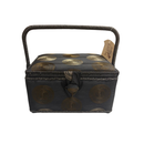 Hobby Gift Medium Sewing Box Embroidered Swirl^