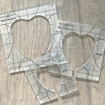 Good Measure Amanda Murphy ¼" Every Petal 2 Templates Set of 3 - quilting ruler and template - detail view