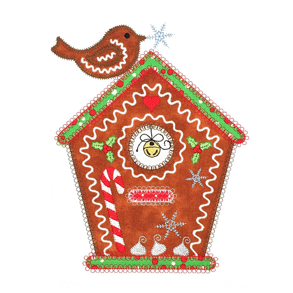 Gingerbread Birdhouse - Digital Download - craft pattern by V-Stitch Designs