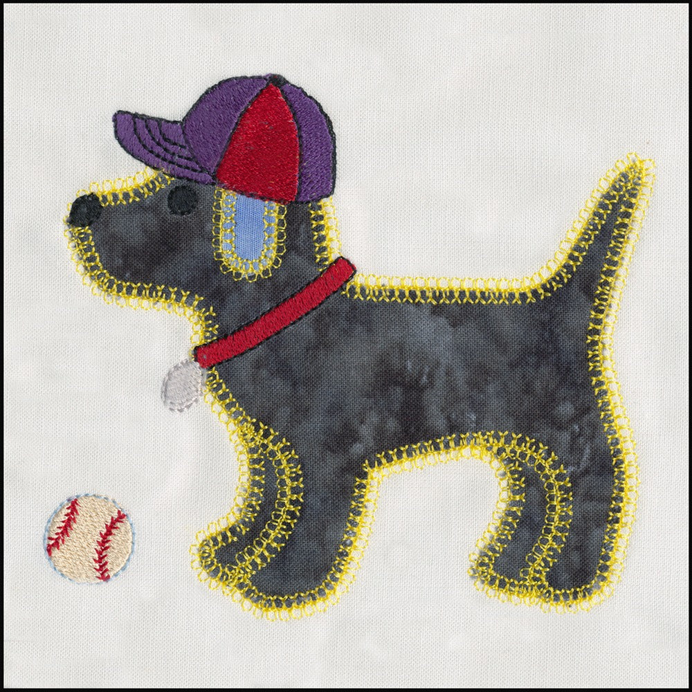 Gingham Dog single 1 - Digital Download - craft pattern by V-Stitch Designs