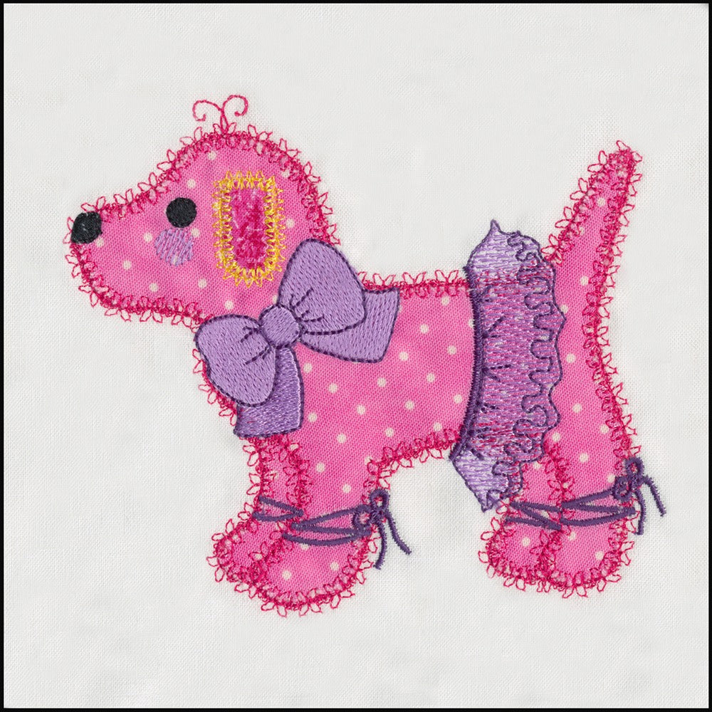 Gingham Dog single 2 - Digital Download - craft pattern by V-Stitch Designs