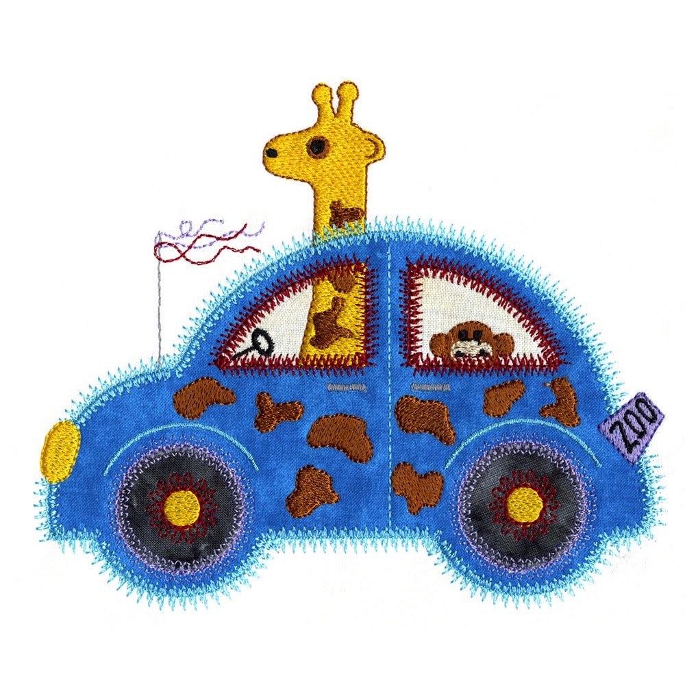 Giraffe Cute Car - Digital Download - craft pattern by V-Stitch Designs