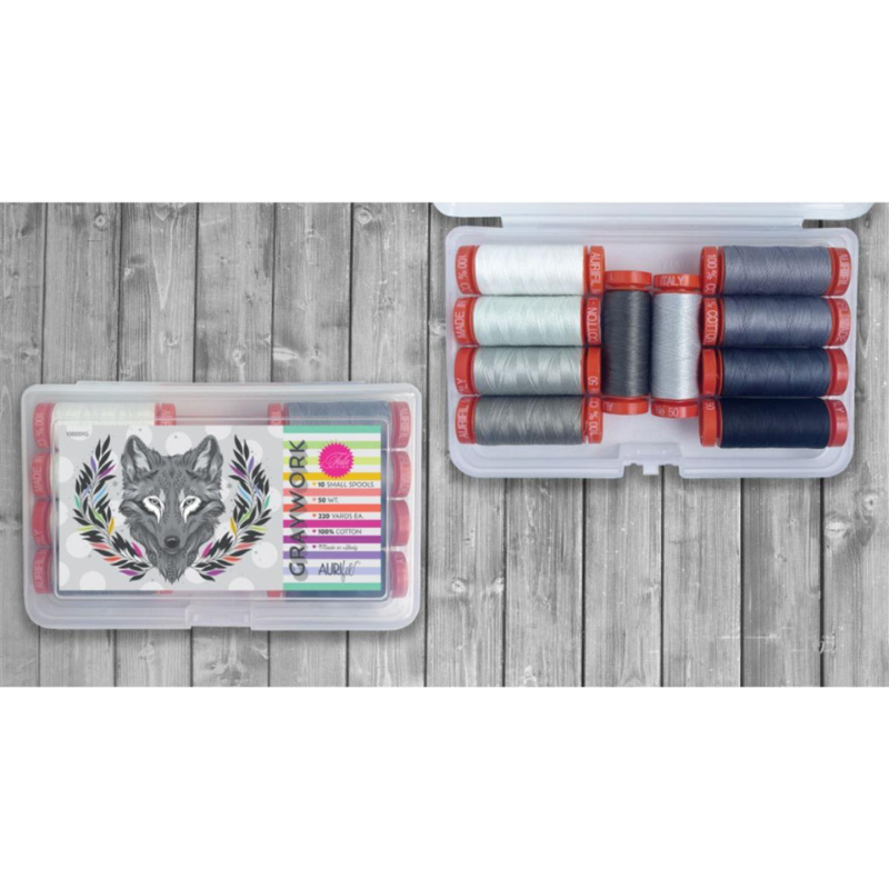 Aurifil Tula Pink Graywork 50wt 10 Spools