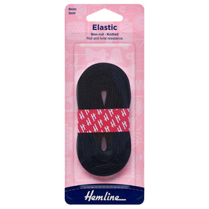 Hemline General Purpose Knitted Elastic 3m x 6mm - Assorted Colours