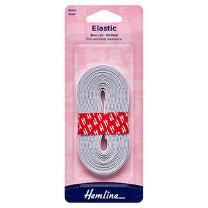 Hemline General Purpose Knitted Elastic 3m x 6mm - Assorted Colours