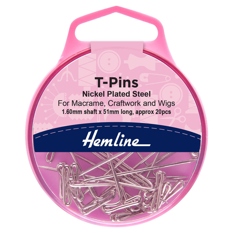 Hemline T-pins  2" 51mm Pack of 20