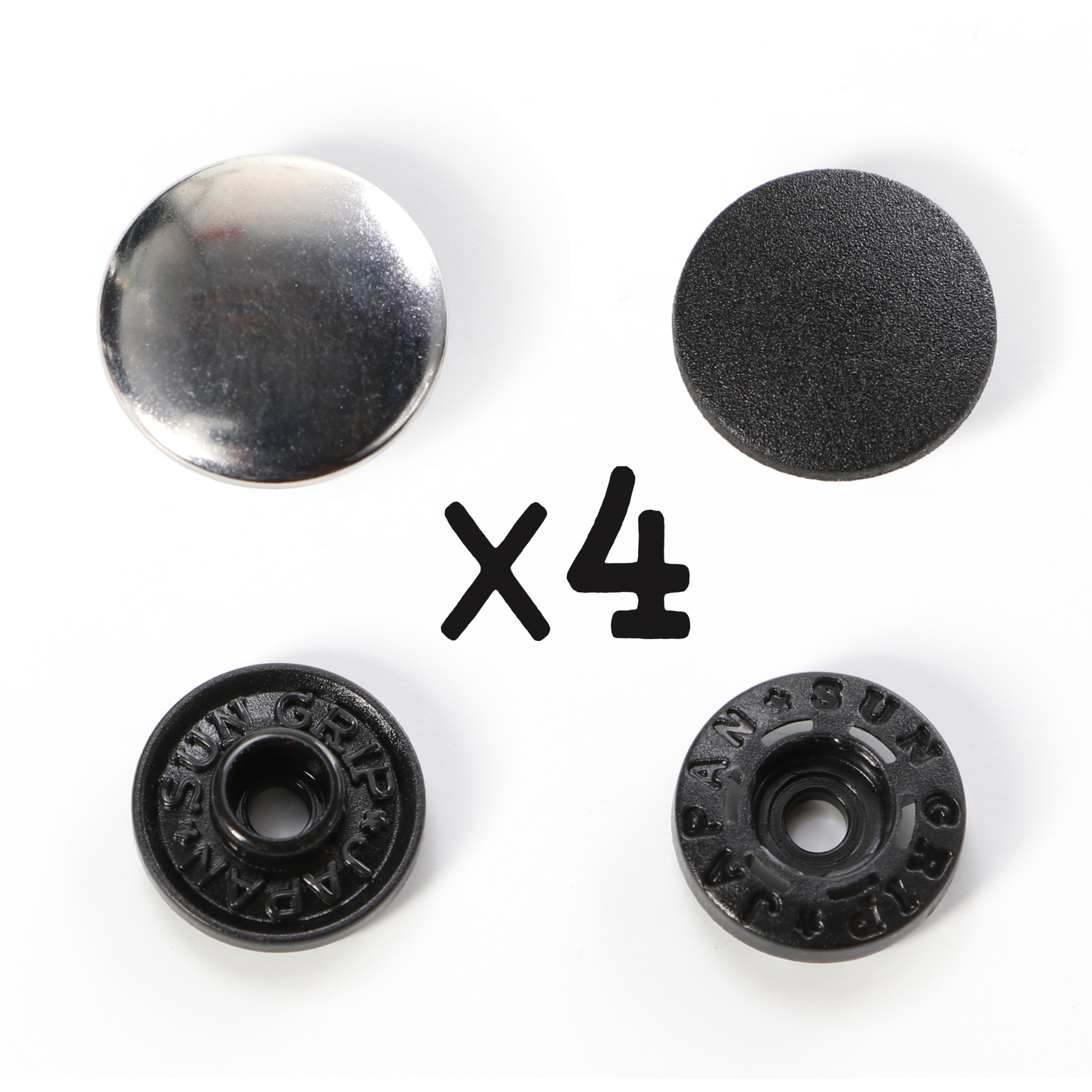 ByAnnie Tool Free Snaps - Close up of Nickel snap components