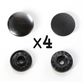 ByAnnie Tool Free Snaps - Close up of Gun Metal snap components