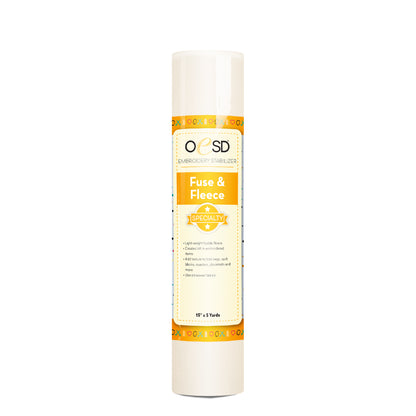 OESD Fuse and Fleece White Machine Embroidery Stabiliser
