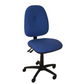 Horn Hobby Chair in Adriatic Blue upholstery with castors and padded back