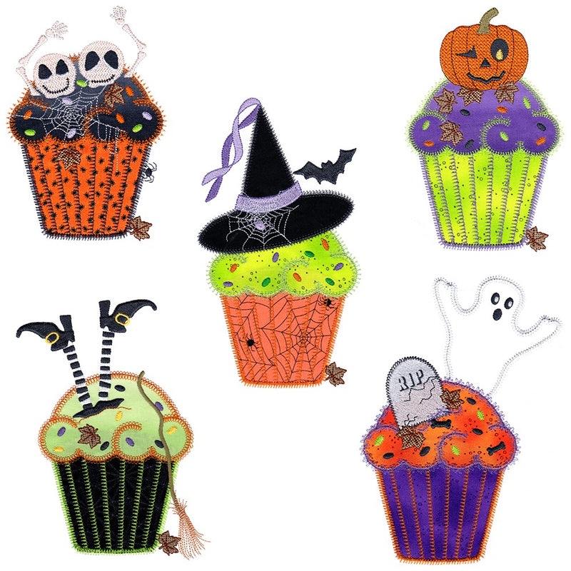 V-Stitch Designs Halloween Cupcakes set -Digital Download