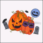 Halloween Pumpkin Double - Digital Download - craft pattern by V-Stitch Designs