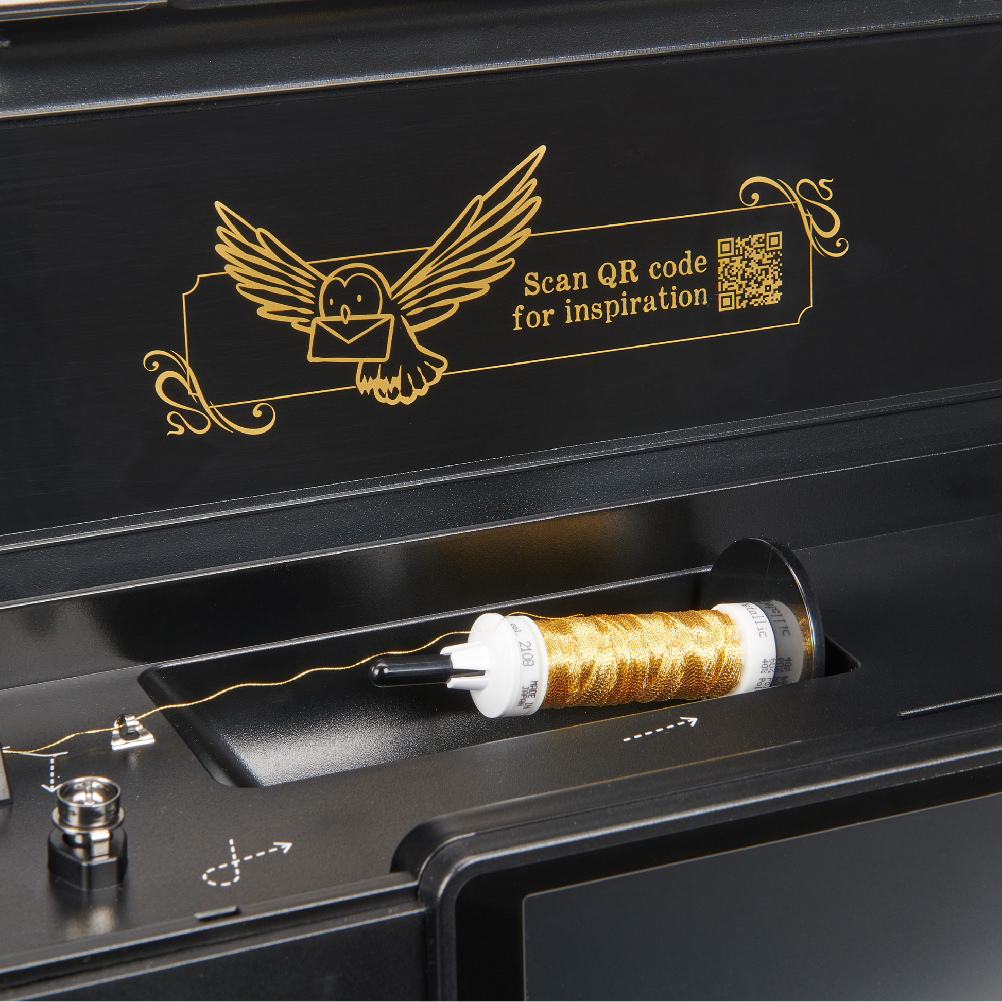 Bernette b79 Special Edition Harry Potter Sewing & Embroidery Machine - machine embroidery design collection - in use