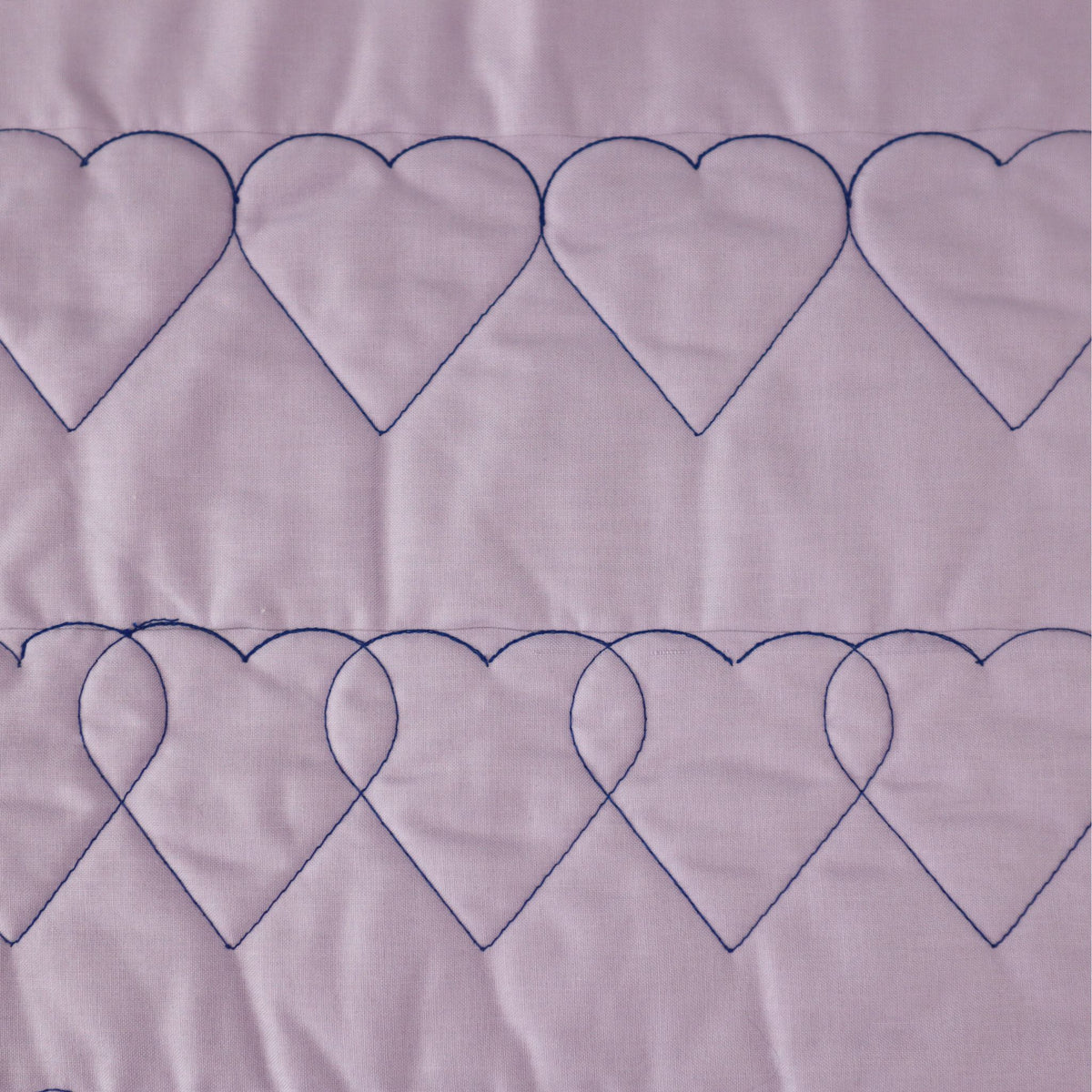 Quilter's Rule ⅛" 1"- 4" Hanging Heart Chain - quilting ruler and template - detail view