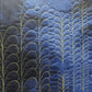 Feathers sample on blue fabric