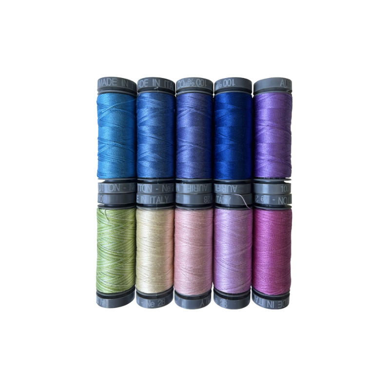 Aurifil Sheena Norquay Hydrangea 28wt 10 Spools