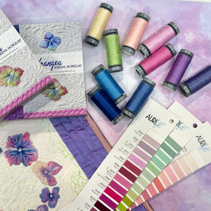 Aurifil Sheena Norquay Hydrangea 28wt 10 Spools