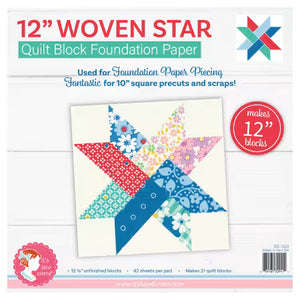 It's Sew Emma Woven Star Foundation Paper Piecing Pads - 12" Finished