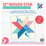 It's Sew Emma Woven Star Foundation Paper Piecing Pads - shaded FPP templates in 4", 6" and 12" finished sizes
